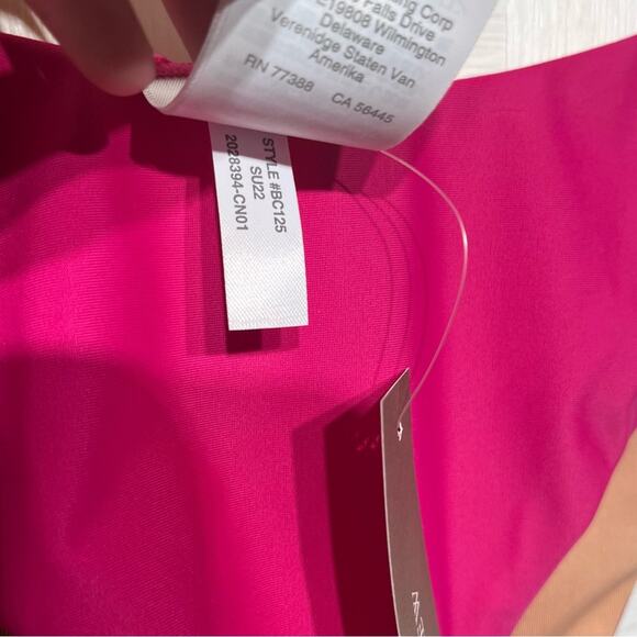 J. Crew Women's Cheeky Bikini Swim Bottom Size S Hot Pink Curved Waist Mid UPF - Picture 5 of 11